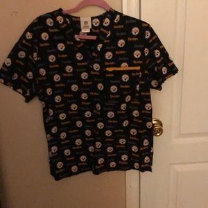 Steelers scrub top size small